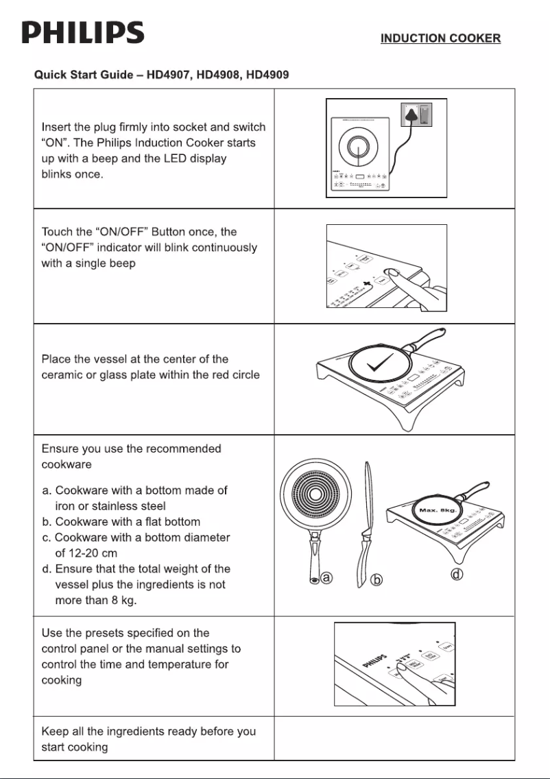 Página 1 del manual Guía de inicio rápido Philips HD4907