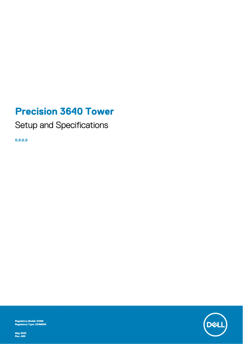 Page n°1 - Manuel utilisateur Dell Precision 3640