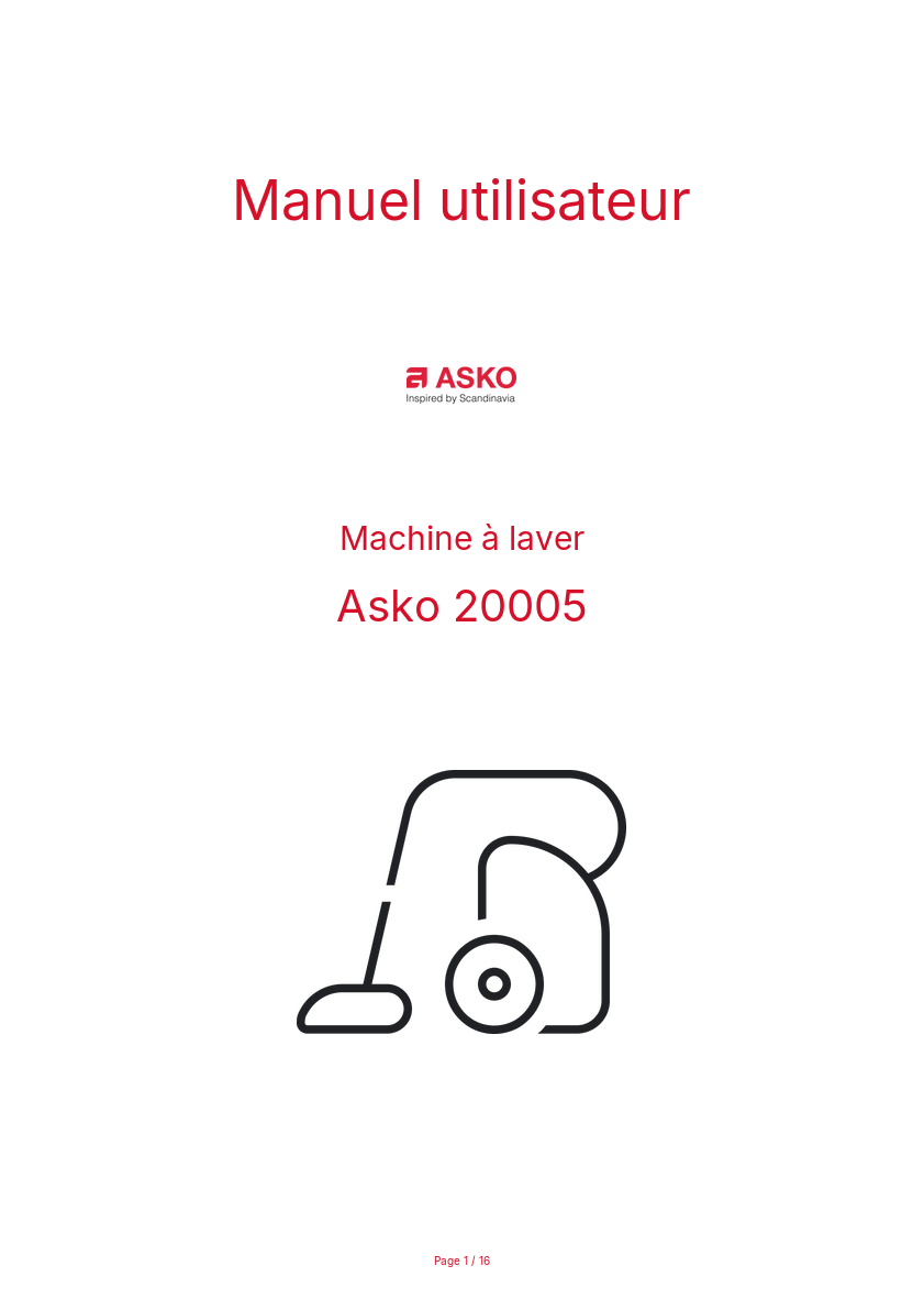 Image de la première page du manuel de l'appareil 20005