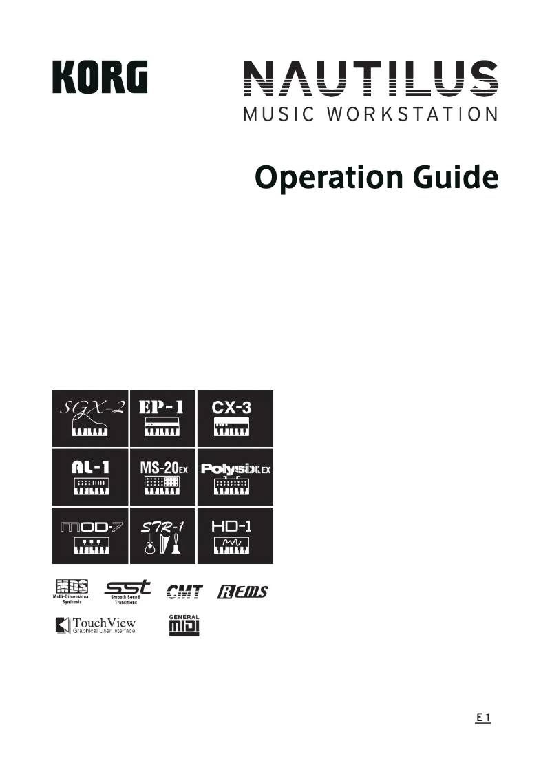 Page n°1 - Manuel utilisateur Korg Nautilus 61