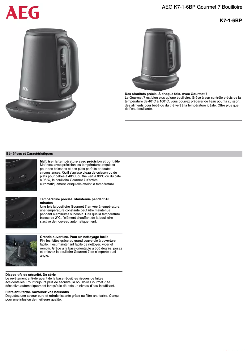 Imagen de la primera página del manual del dispositivo Gourmet 7 K7-1-6BP