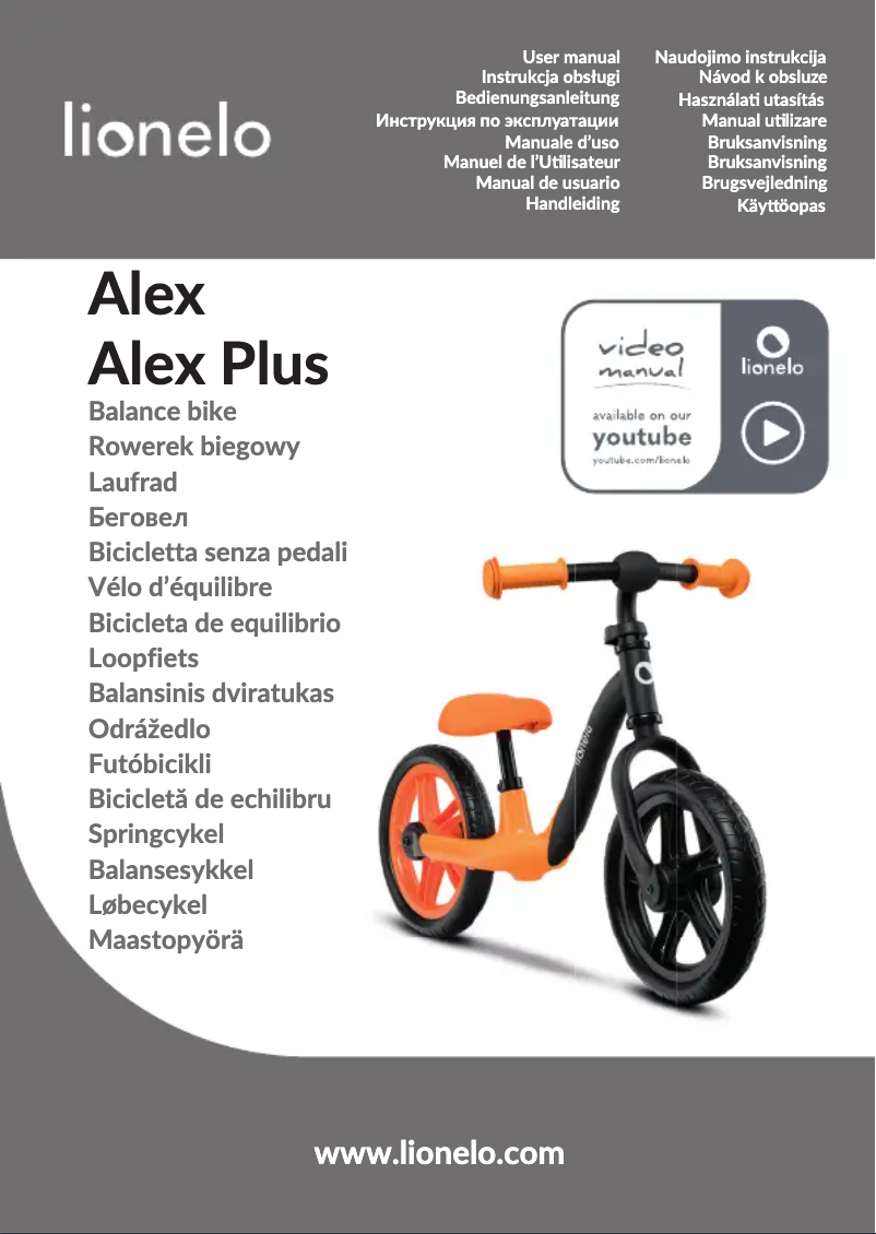 Página 1 del manual Manual de usuario Lionelo Alex Plus