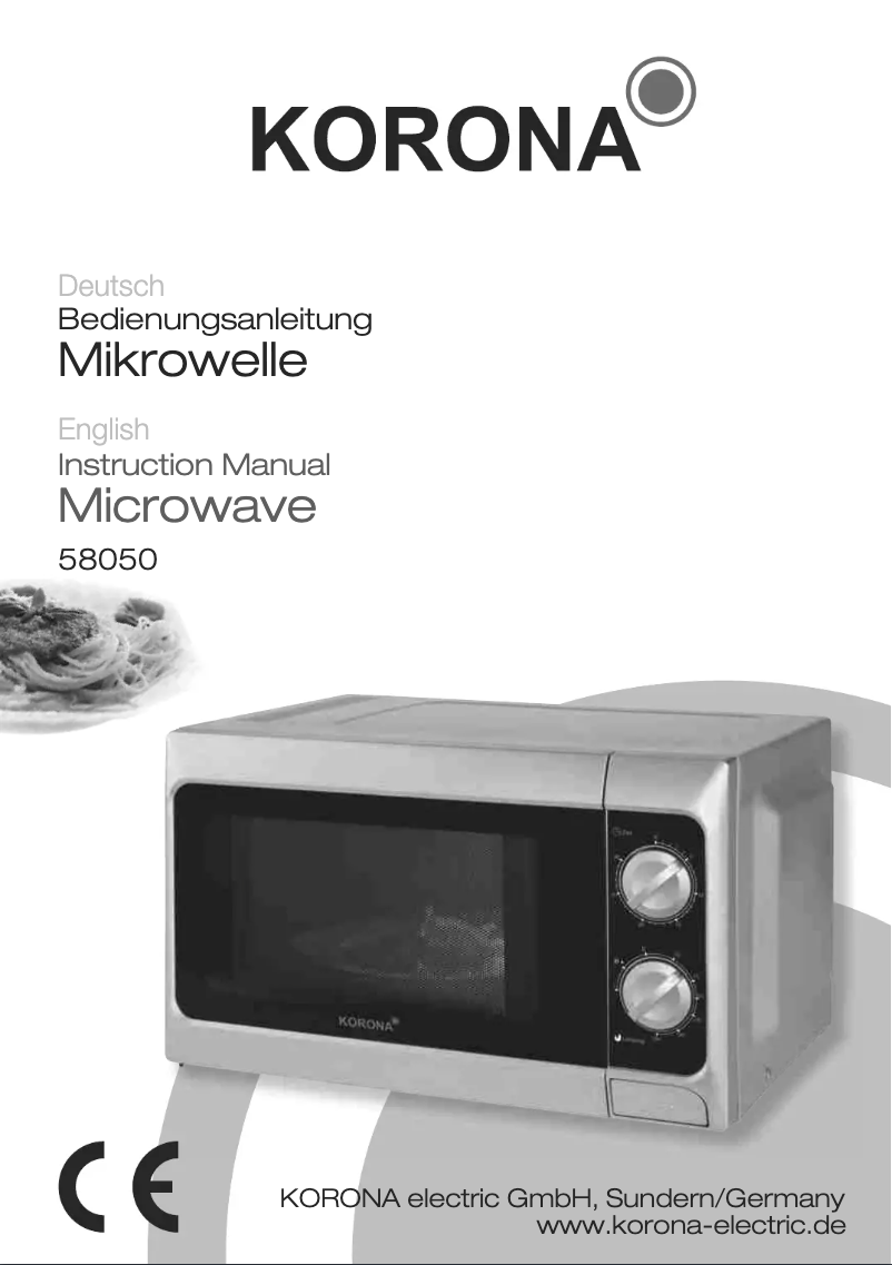 Page n°1 - Manuel utilisateur Korona 58050