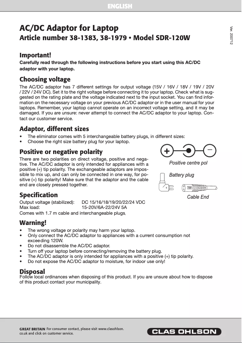 Página 1 del manual Manual de usuario Vanson SDR-120W