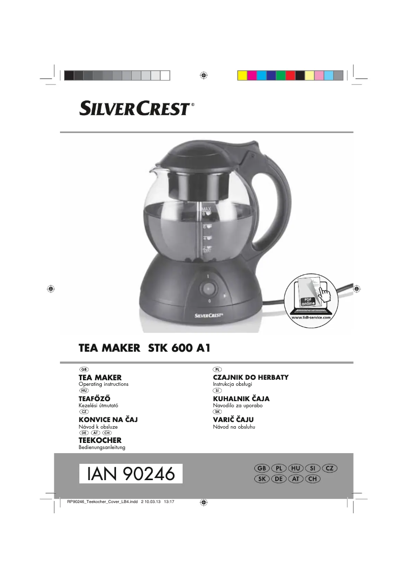 Page n°1 - Manuel utilisateur SilverCrest STK 600 A1