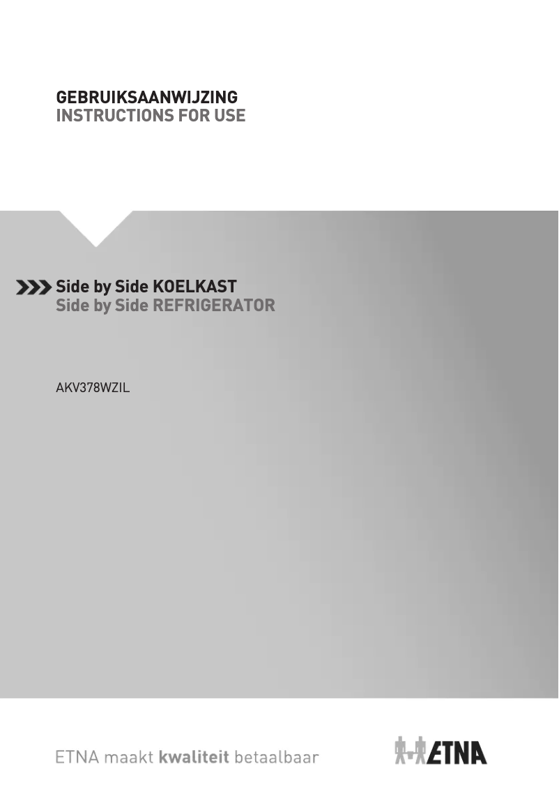 Image de la première page du manuel de l'appareil AKV378WZIL