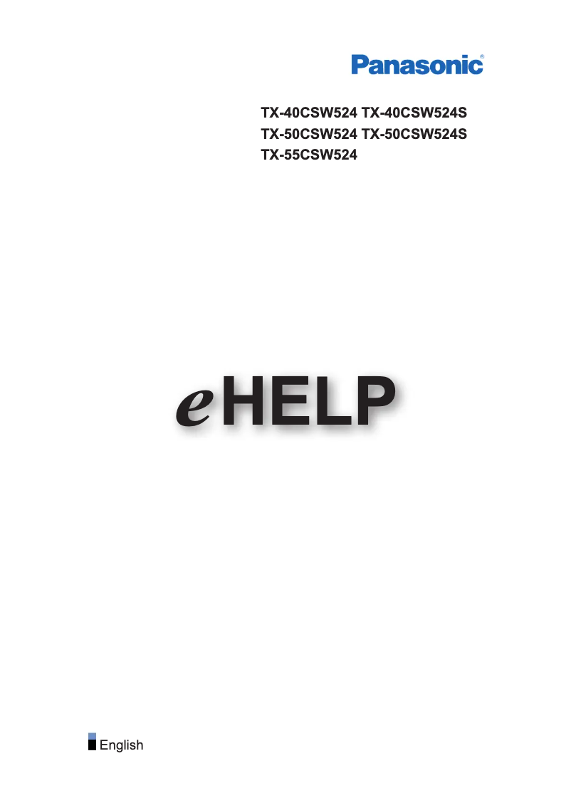 Page 1 de la notice Manuel utilisateur Panasonic Viera TX-55CSW524