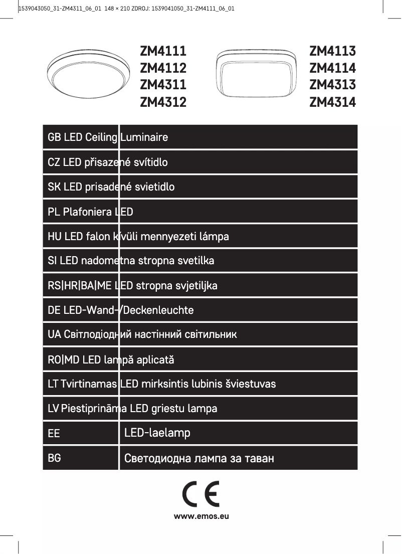 Image de la première page du manuel de l'appareil ZM4311