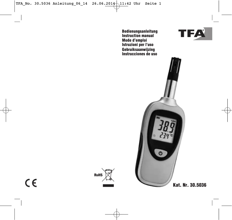 Image de la première page du manuel de l'appareil Klima Bee 30.5036.13