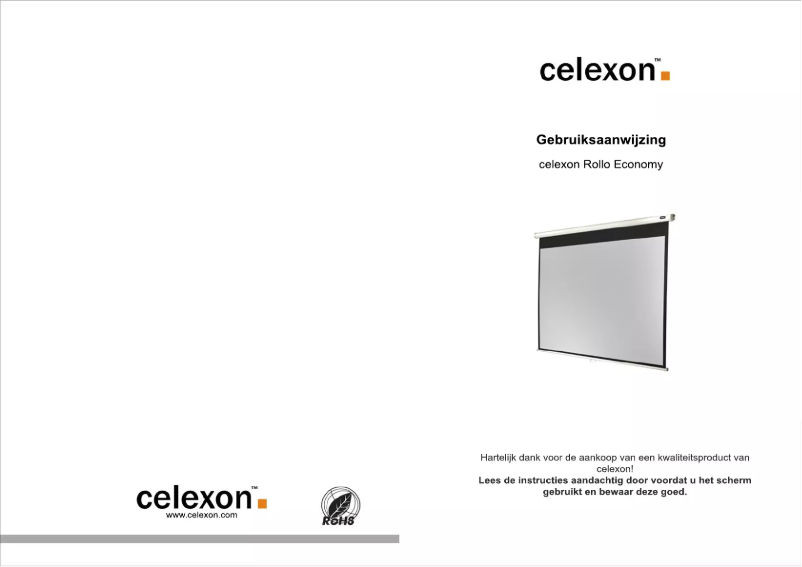 Page 1 de la notice Manuel utilisateur Celexon Economy Rollo (16:9) 160 x 90