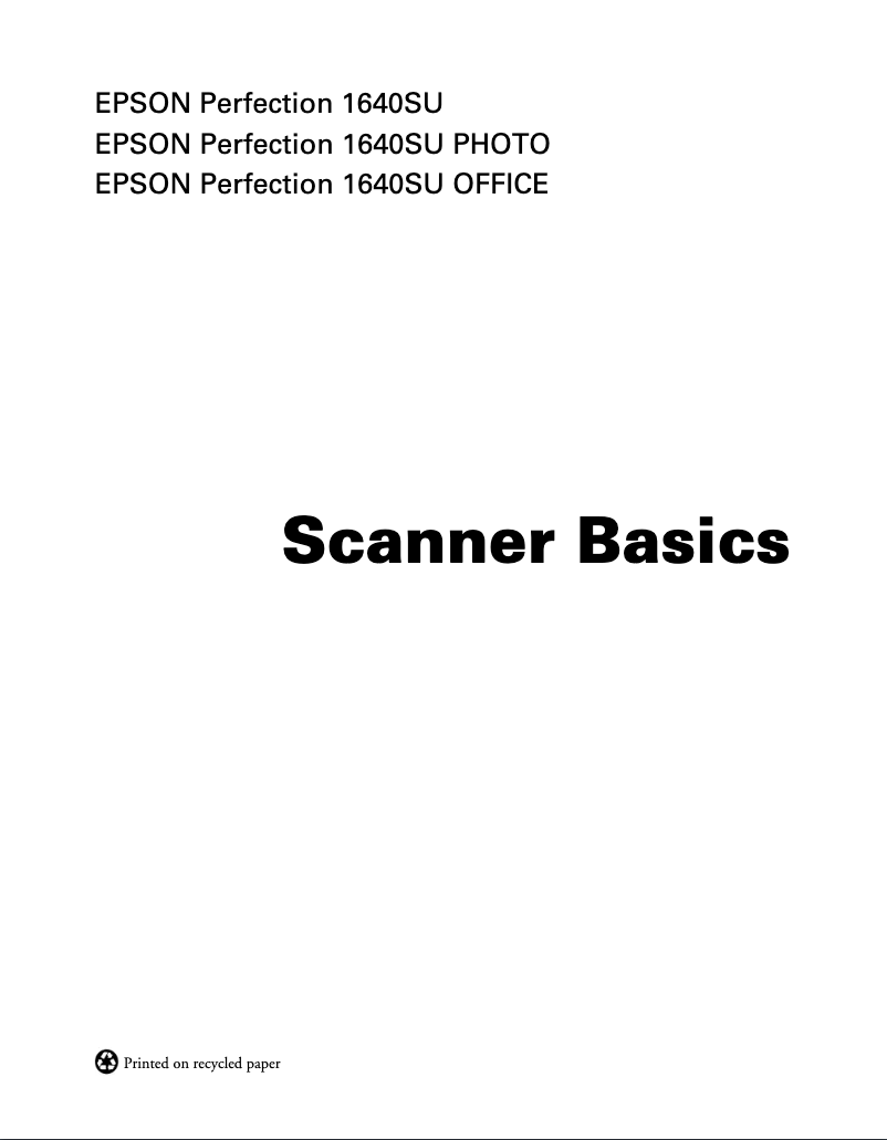 Página 1 del manual Manual de usuario Epson Perfection 1640SU Office