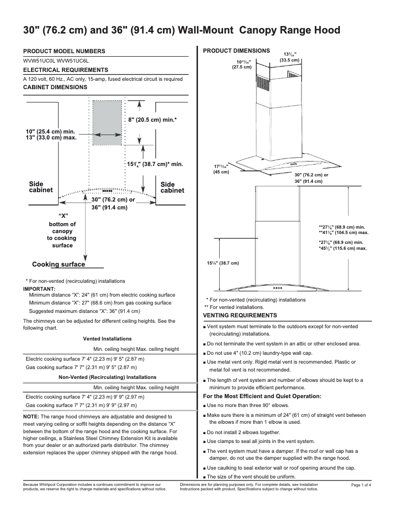 Página 1 del manual Manual de instrucciones Whirlpool WVW51UC6LS