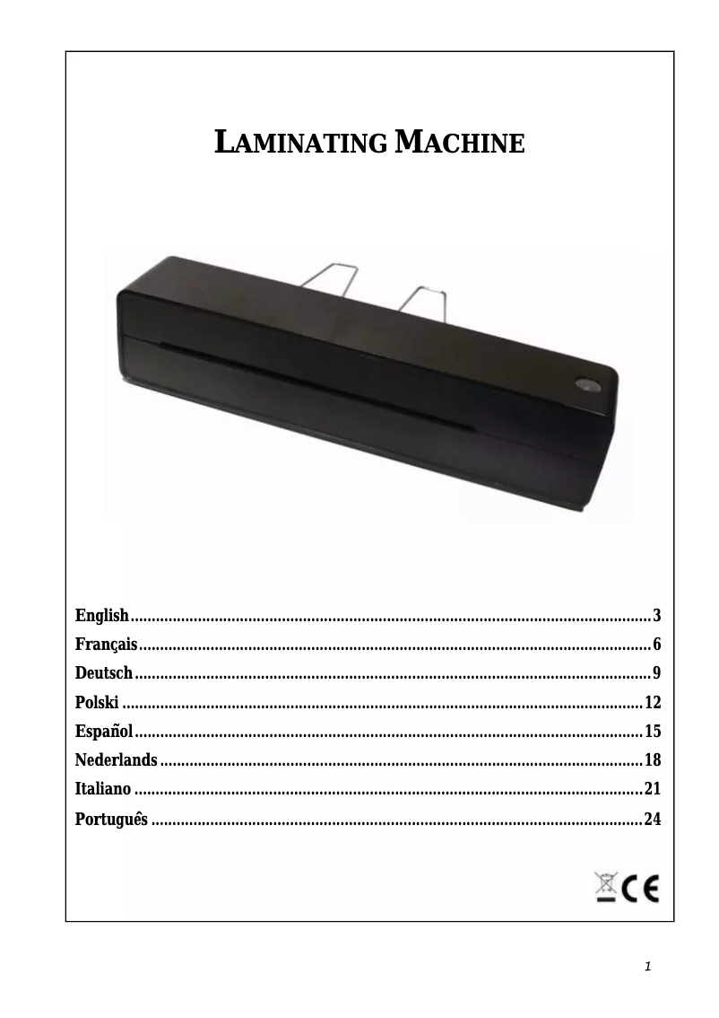 Page n°1 - Manuel utilisateur Pavo 1st