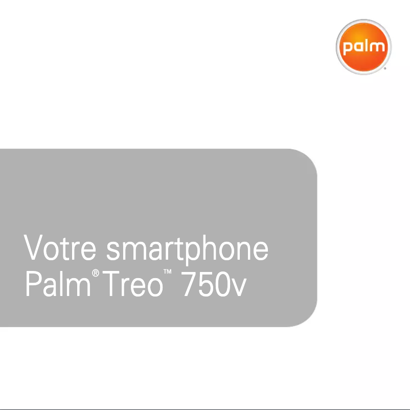 Image de la première page du manuel de l'appareil Treo 750V