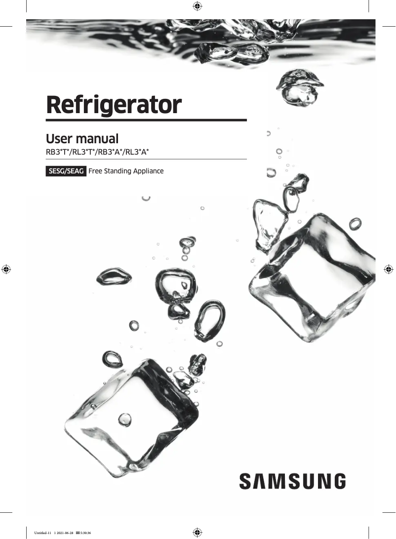 Image de la première page du manuel de l'appareil RB34T672DSA