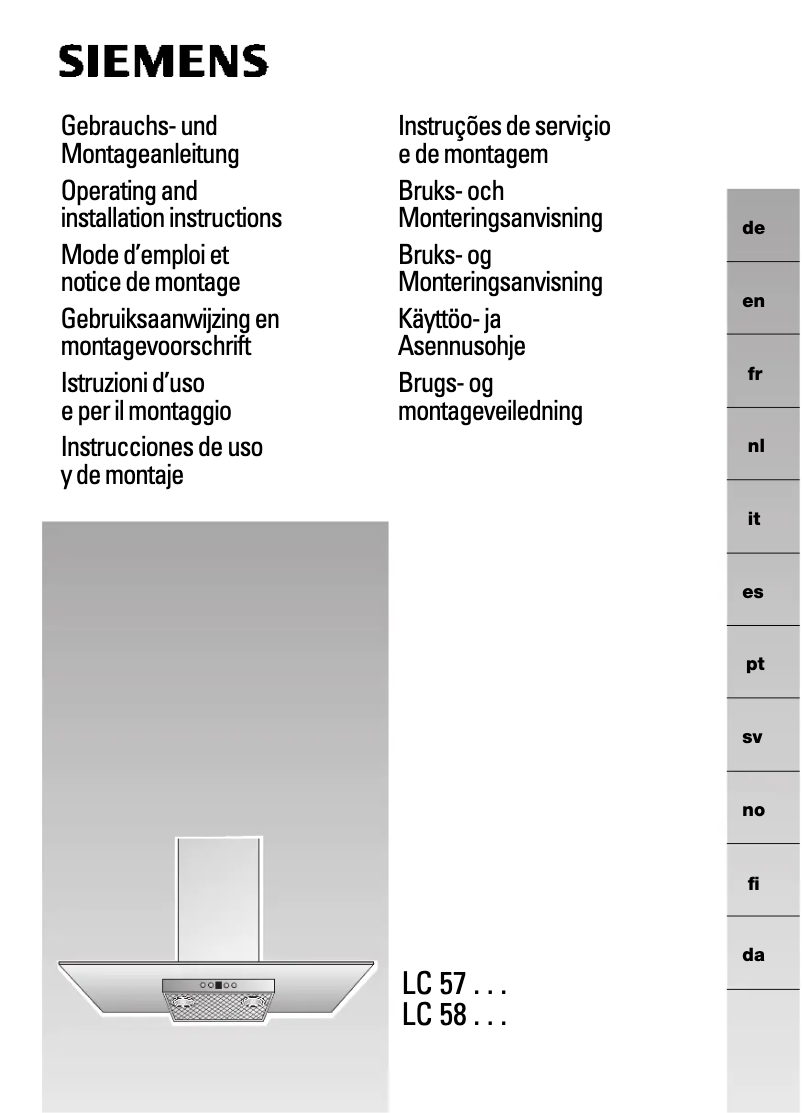 Page 1 de la notice Manuel utilisateur Siemens LC57670