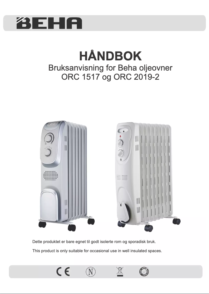 Página 1 del manual Manual de usuario Beha ORC 2019-2