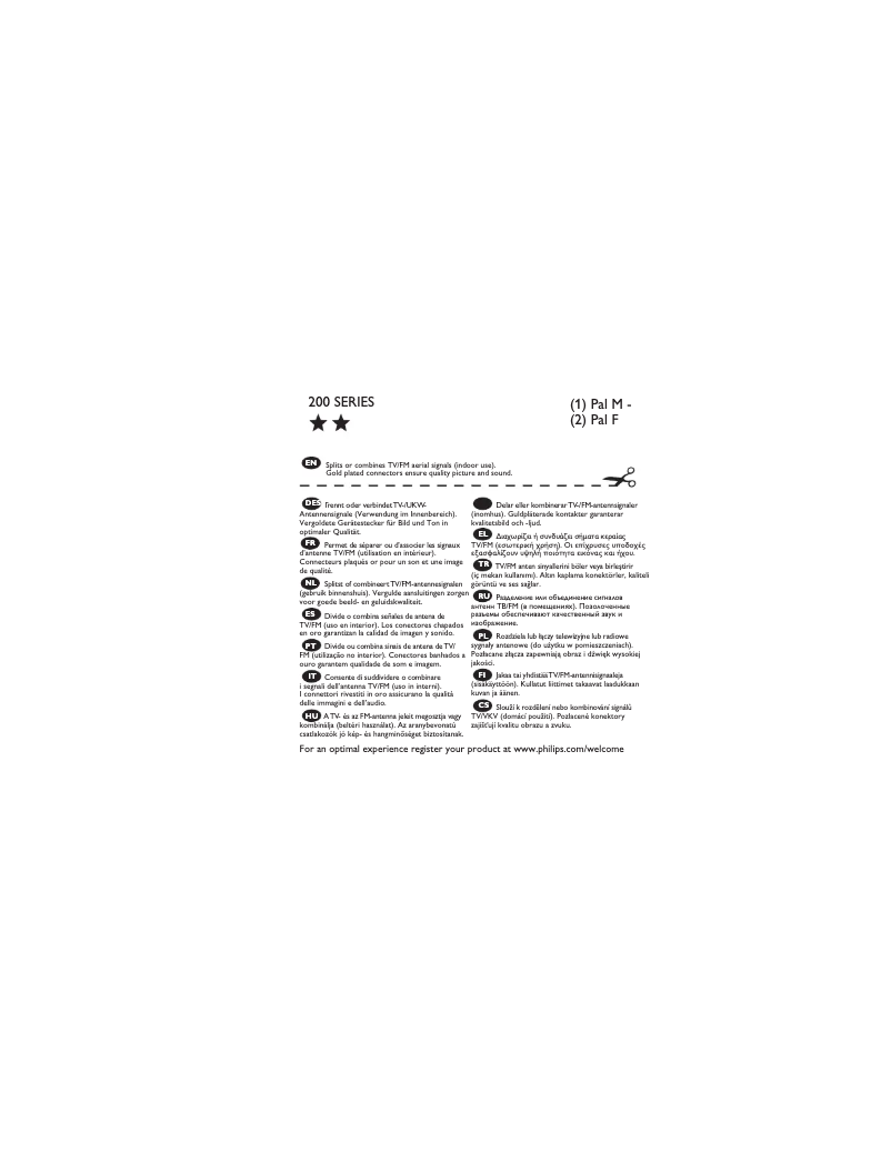 Page 1 de la notice Mode d'emploi Philips SWV4557S