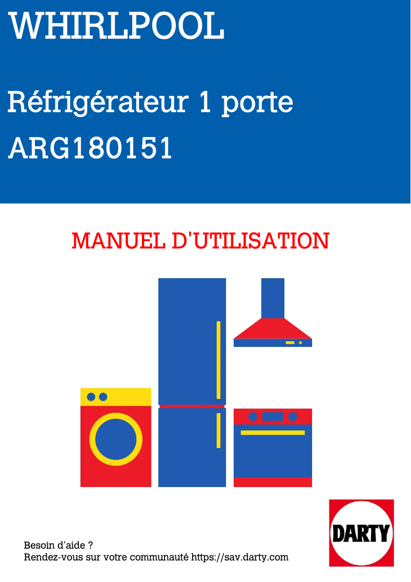 Image de la première page du manuel de l'appareil ARG180151