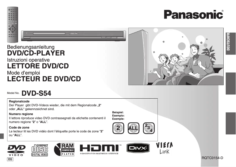 Page 1 de la notice Manuel utilisateur Panasonic DVD-S54
