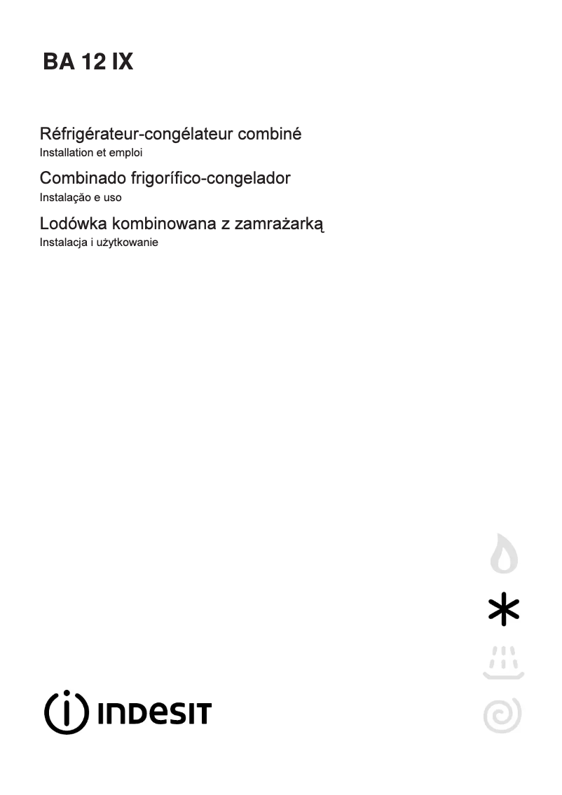 Page n°1 - Manuel utilisateur Indesit BA 12 IX (FR).9