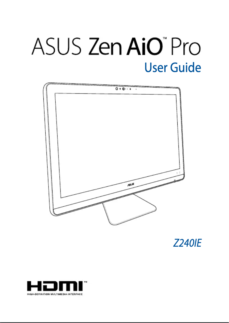 Image de la première page du manuel de l'appareil Zen AiO Pro Z240