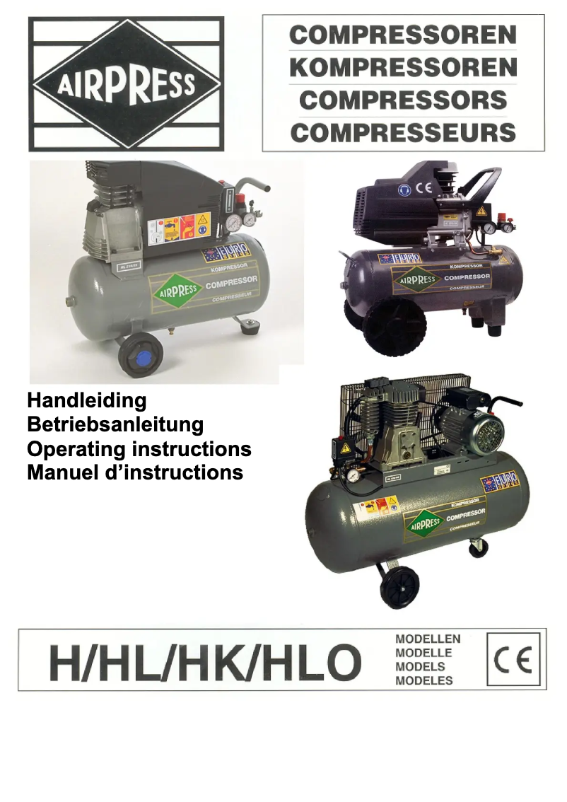 Page n°1 - Manuel utilisateur Airpress HK 700-150
