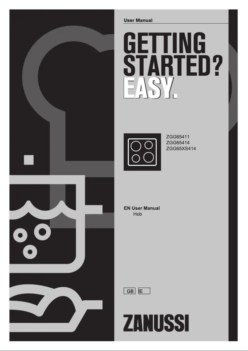 Page n°1 - Manuel utilisateur Zanussi ZGG65414XB