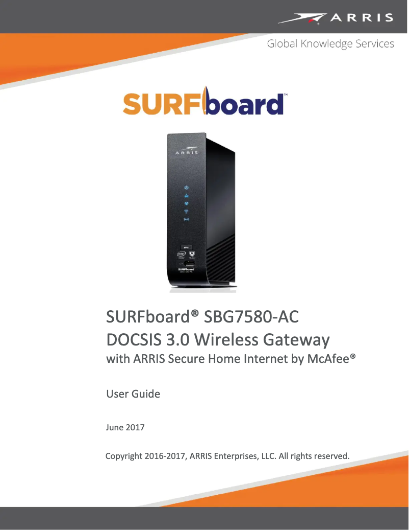 Image de la première page du manuel de l'appareil SURFboard SBG7580-AC