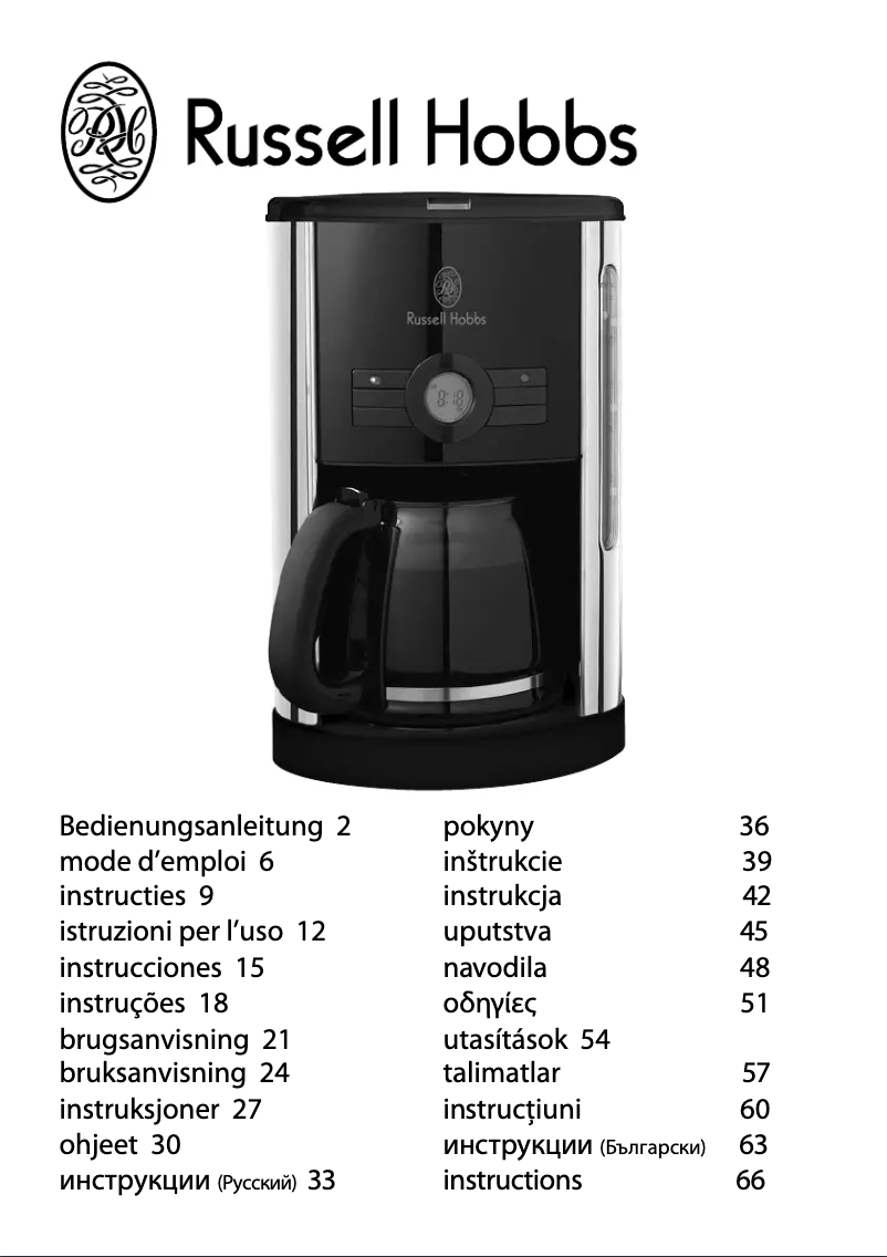 Page n°1 - Manuel utilisateur Russell Hobbs Purple Passion Digital 14744-56