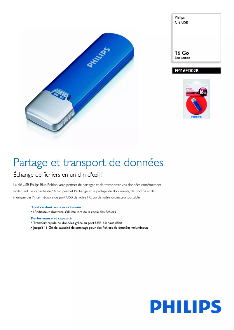 Image de la première page du manuel de l'appareil FM16FD02B