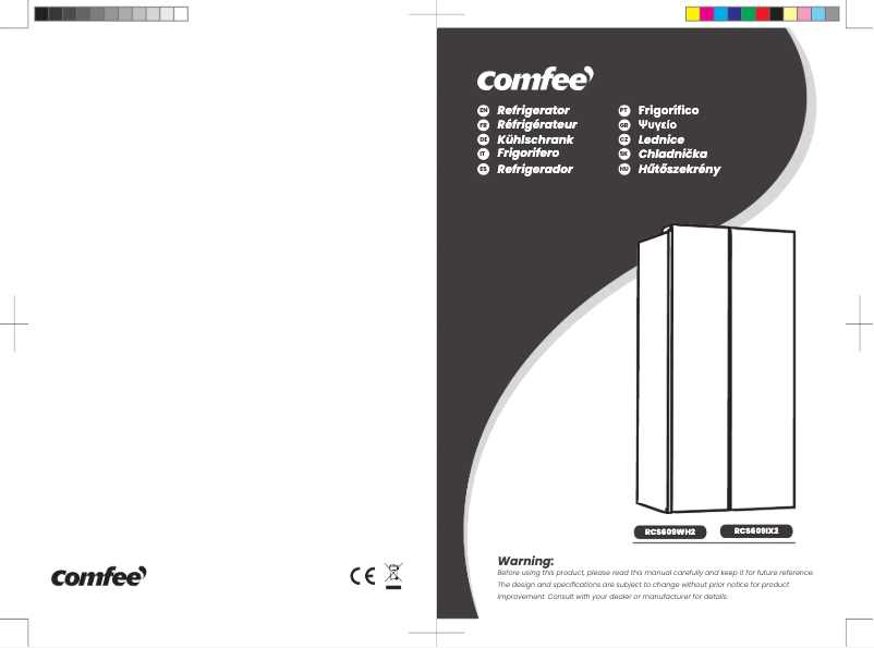 Page n°1 - Manuel utilisateur Comfee RCS609IX2