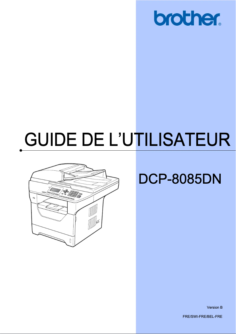 Image de la première page du manuel de l'appareil DCP-8085DN