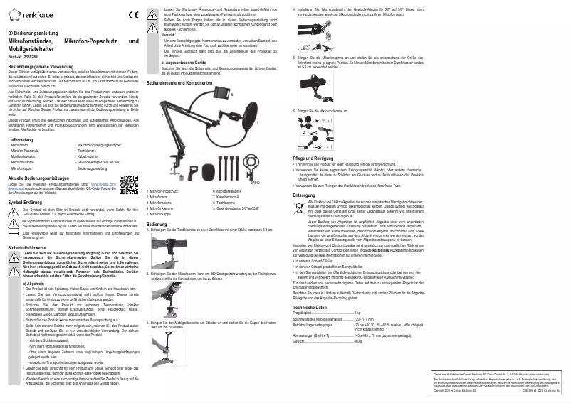 Page n°1 - Manuel utilisateur Renkforce RF-MCS-200