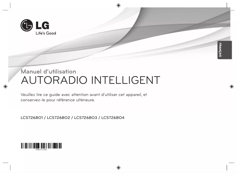 Page n°1 - Manuel utilisateur LG LCS726BO1