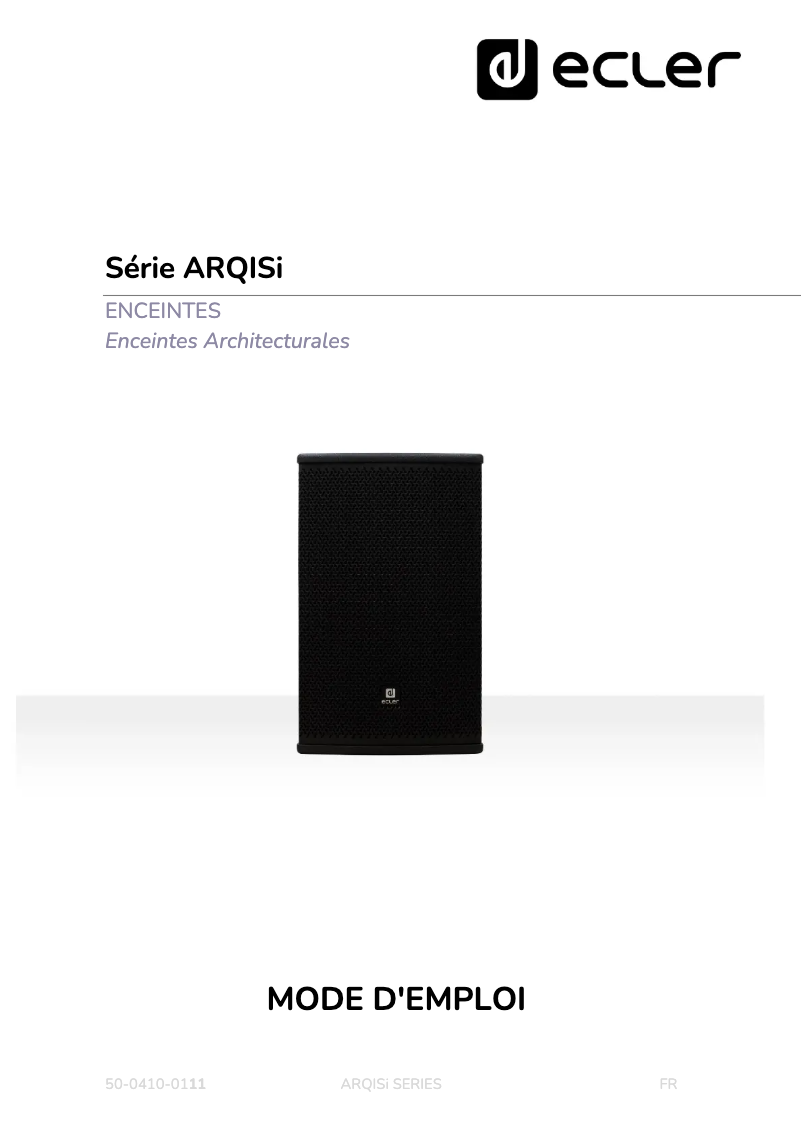 Imagen de la primera página del manual del dispositivo ARQIS110i