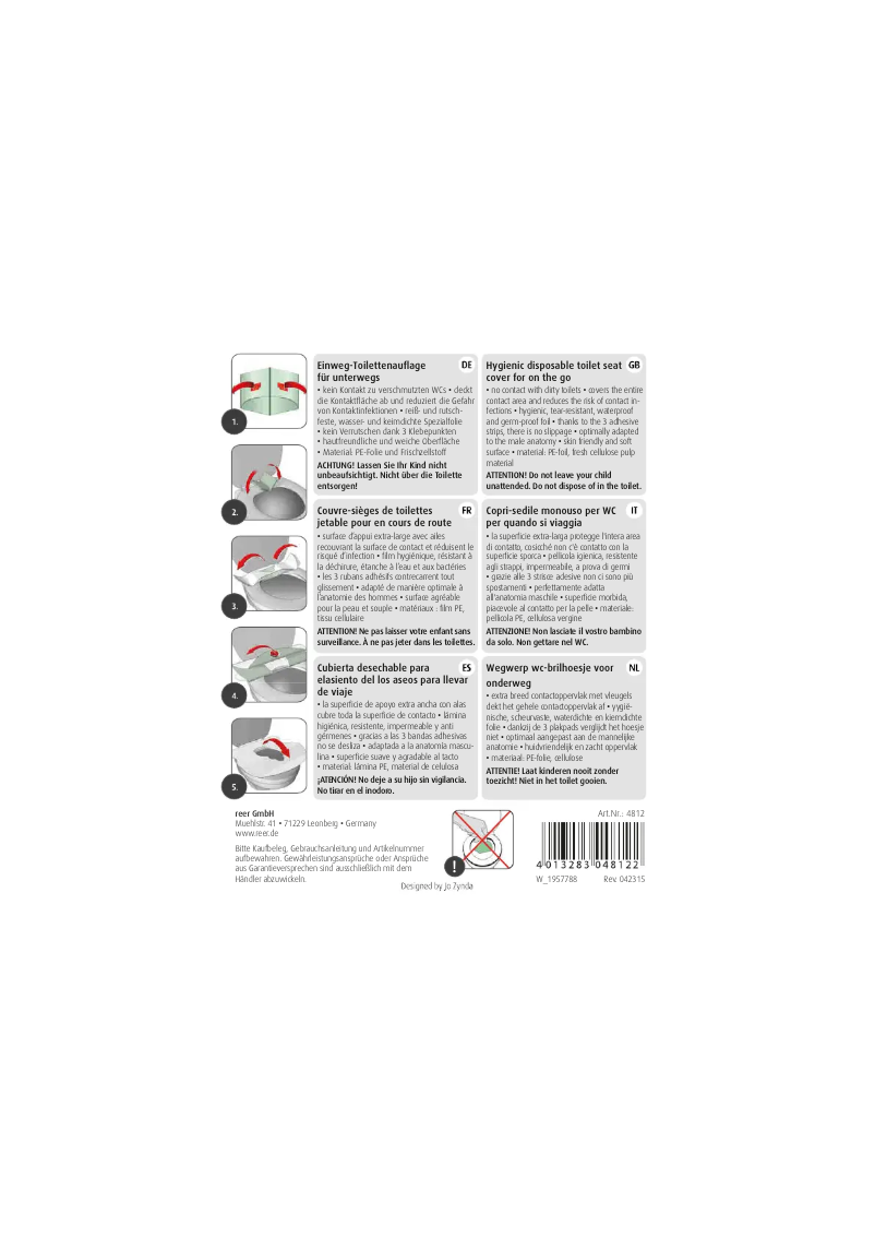 Page n°1 - Manuel utilisateur Reer 4812
