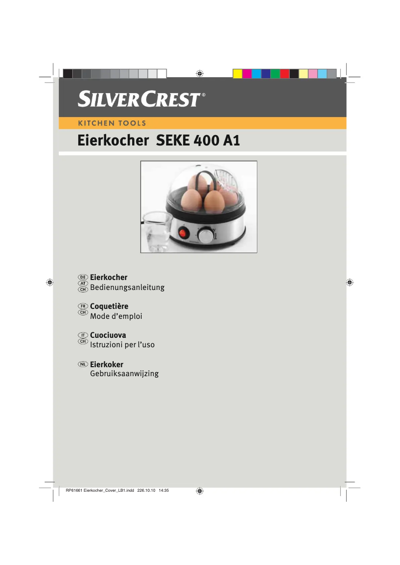 Page 1 de la notice Manuel utilisateur SilverCrest SEKE 400 A1