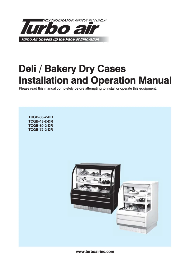 Imagen de la primera página del manual del dispositivo TCGB-72DR-W