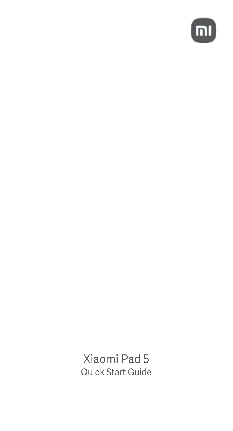 Page 1 de la notice Manuel utilisateur Xiaomi Mi Pad 5 Pro