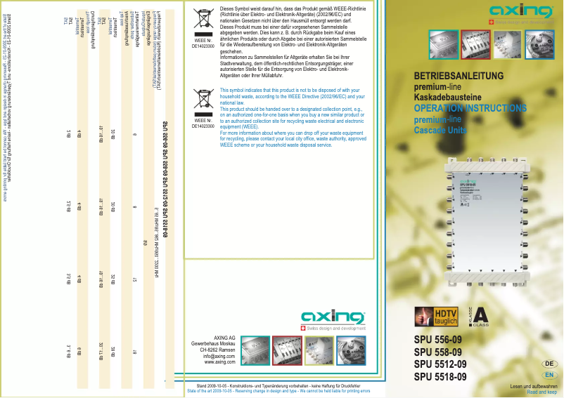 Image de la première page du manuel de l'appareil SPU 5512-09