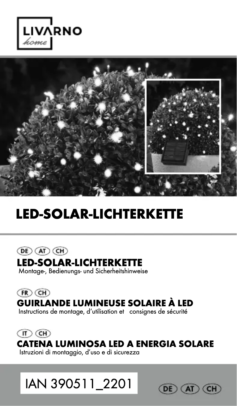 Page 1 de la notice Manuel utilisateur Livarno Lux HG05422