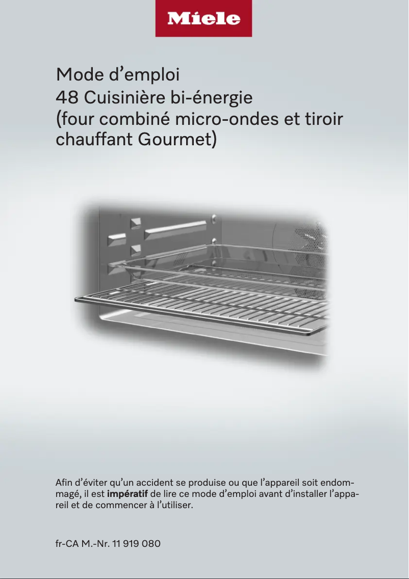 Página 1 del manual Manual de usuario Miele HR 1954-3 G DF