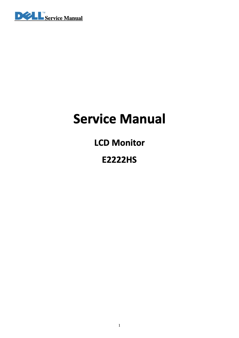 Image de la première page du manuel de l'appareil E2222HS