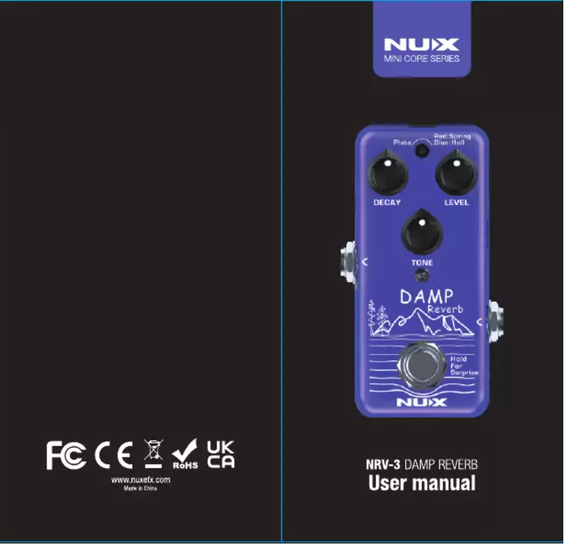 Página 1 del manual Manual de usuario NUX Damp Reverb NRV-3