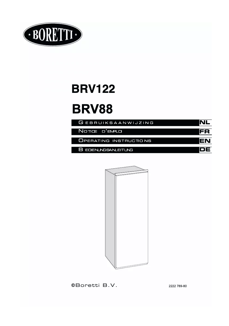 Page n°1 - Manuel utilisateur Boretti BRV 88