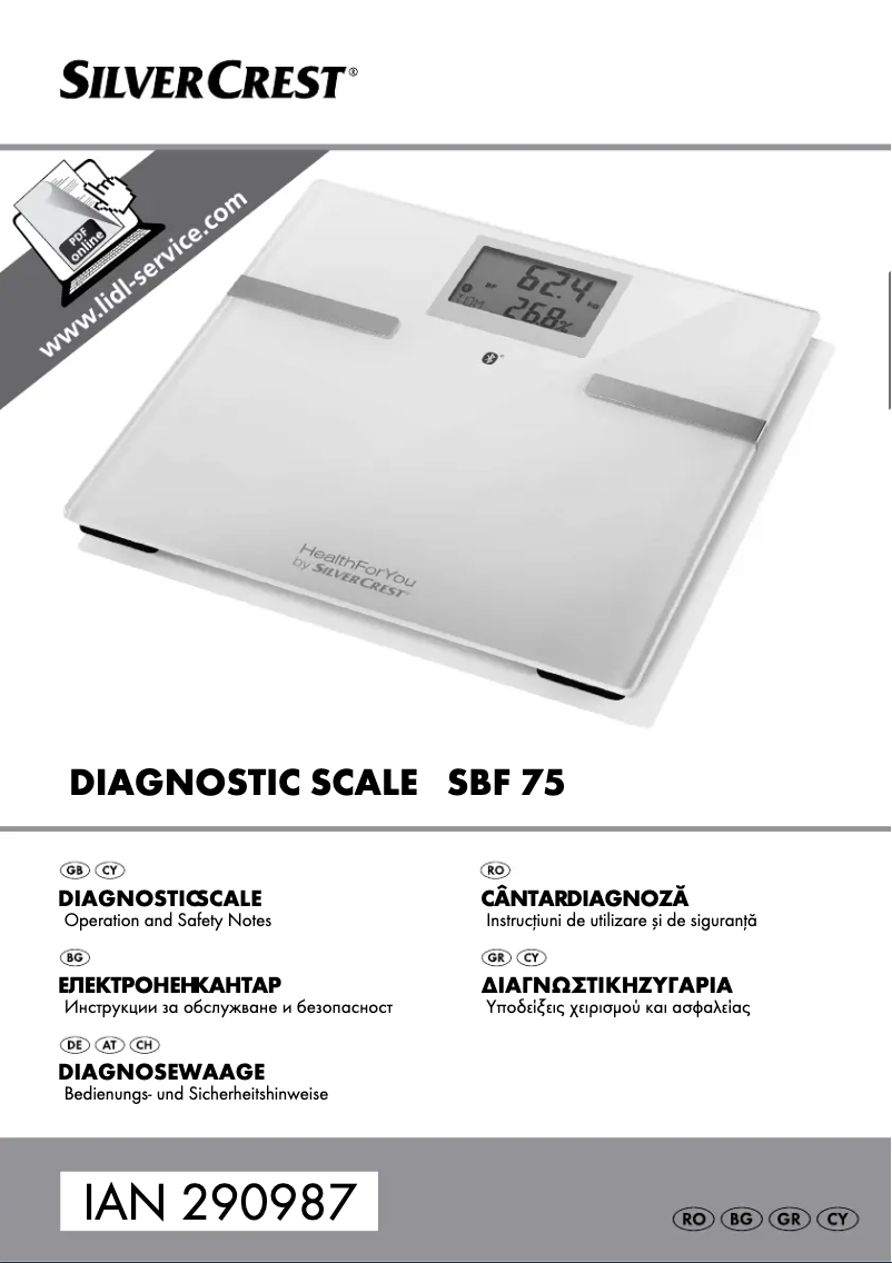 Page 1 de la notice Manuel utilisateur SilverCrest SBF 75
