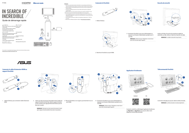 Image de la première page du manuel de l'appareil VivoStick TS10