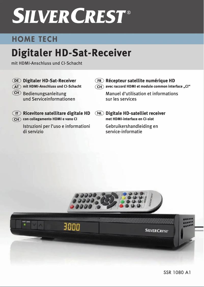 Page 1 de la notice Manuel utilisateur SilverCrest SSR 1080 A1