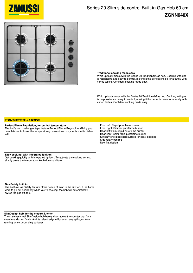 Image de la première page du manuel de l'appareil ZGNN640X